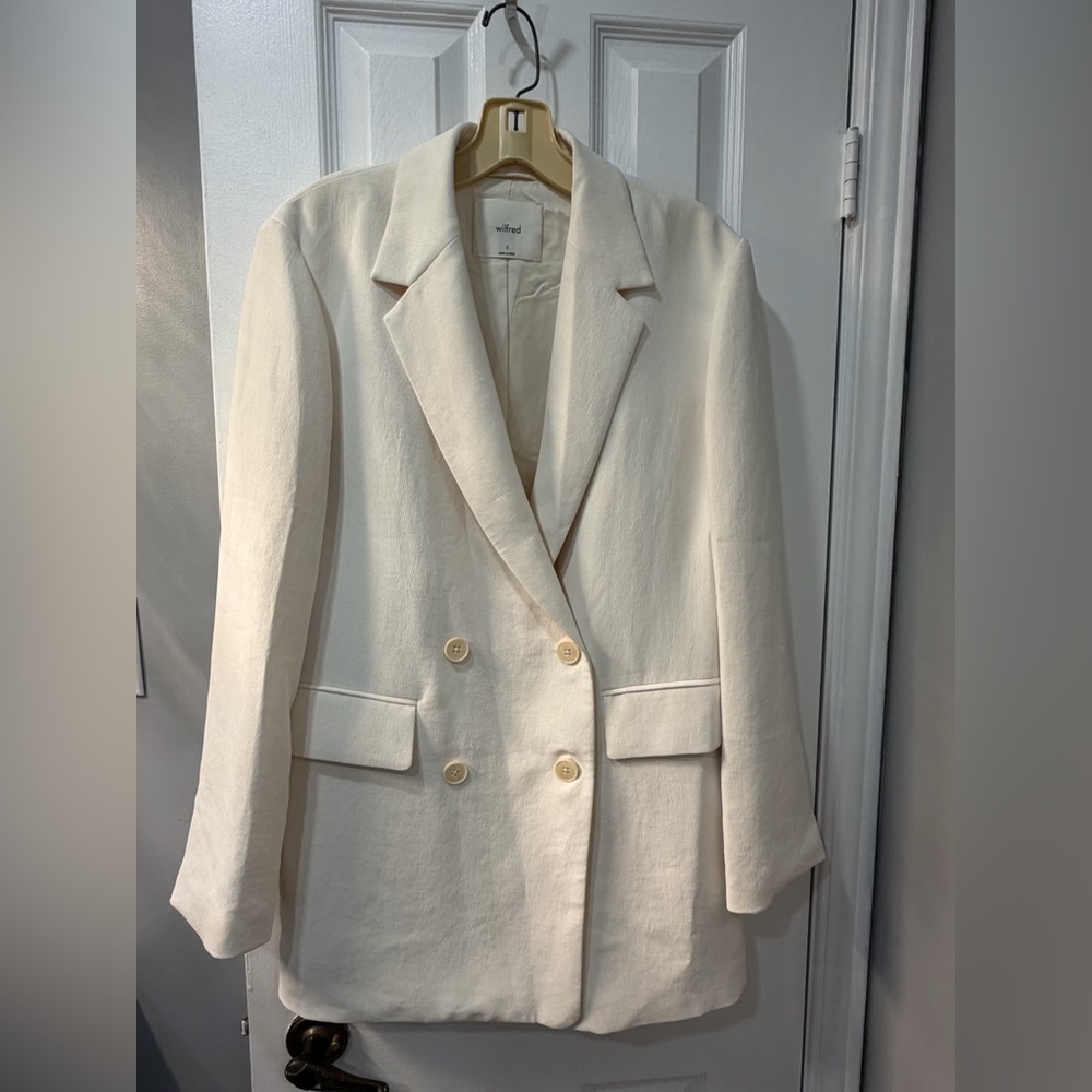 Wilfred Ivory Double-Breasted Blazer